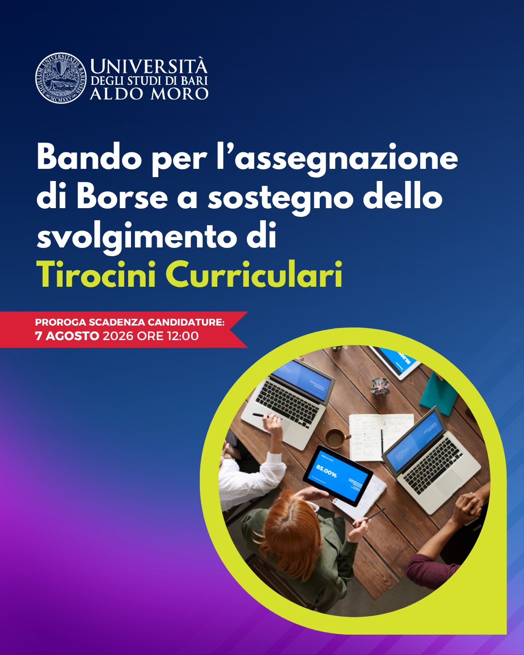 Borse a sostegno dello svolgimento di Tirocini Curriculari