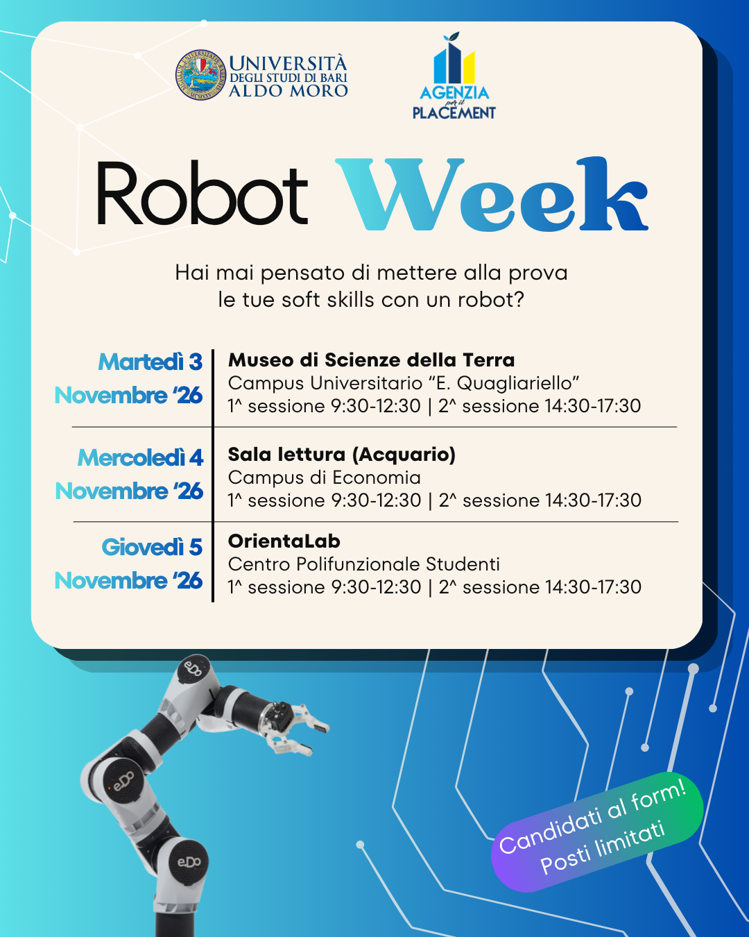 Robot Week  3-4-5 novembre 2026